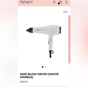 Adagio of California blow dryer. Brand new in box, never used. Retail $200